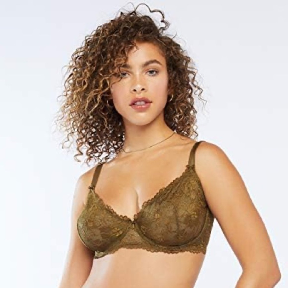 Savage X Fenty Military Green Unlined Demi Bra